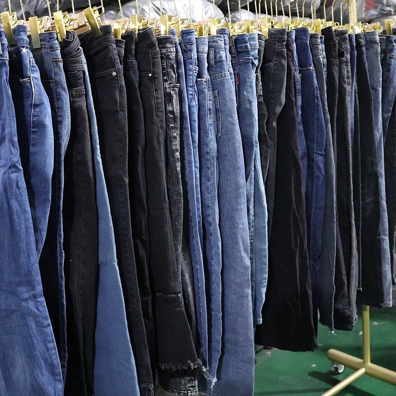 Used Lady Skinney Bale Used hot sell Women Denim Pants Women First Class Second Hand Clothes