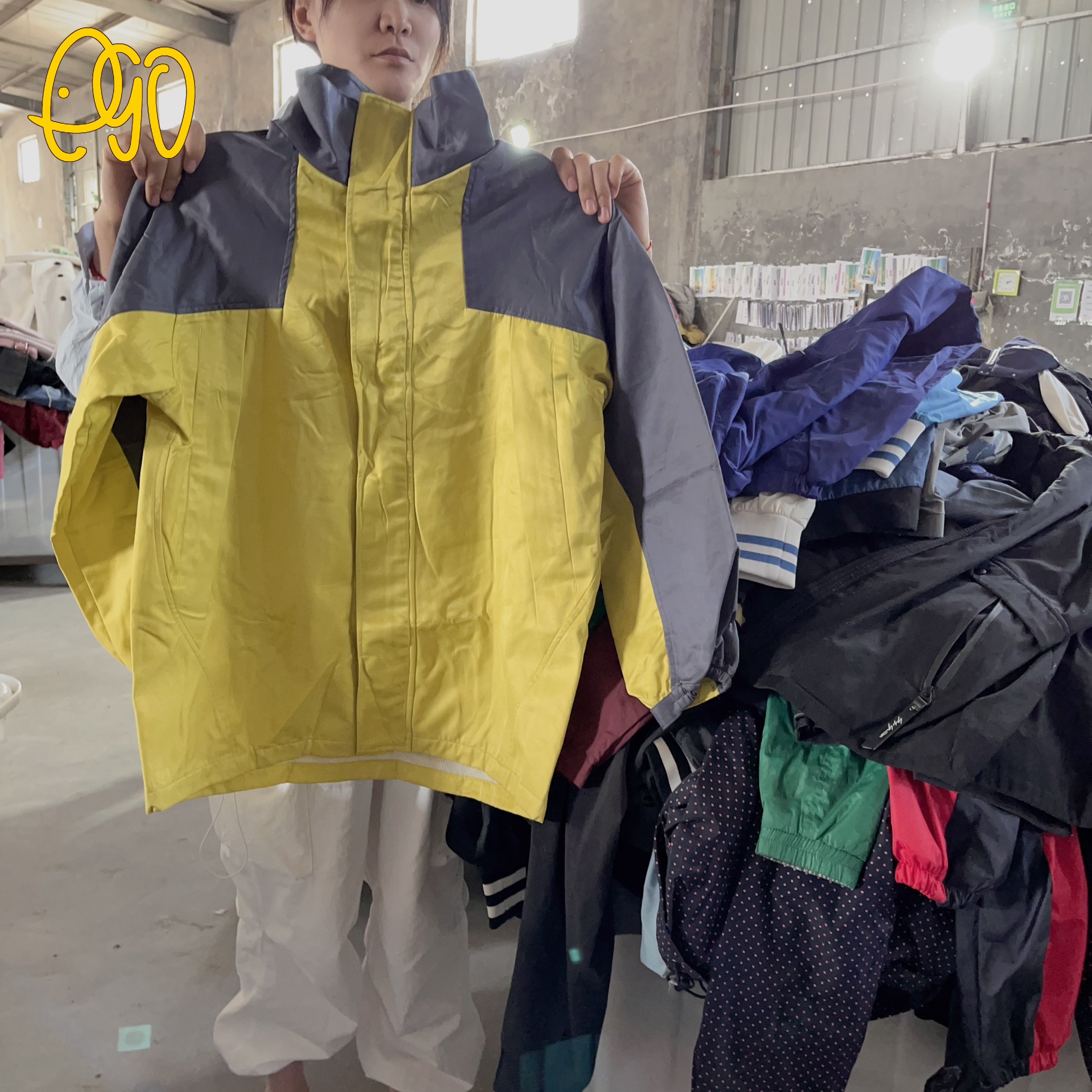 Fashionable Second Hand Jacket Lightweight Branded Used Clothes for Good Stock Men's Casual Jackets With Pockets