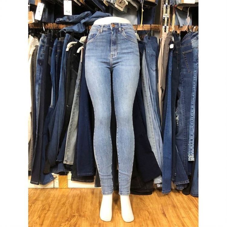 Cut Label Woman Used Trouser Female Branded Stock Wholesale Oem High Waist Highwaist Lady Skinny Jean