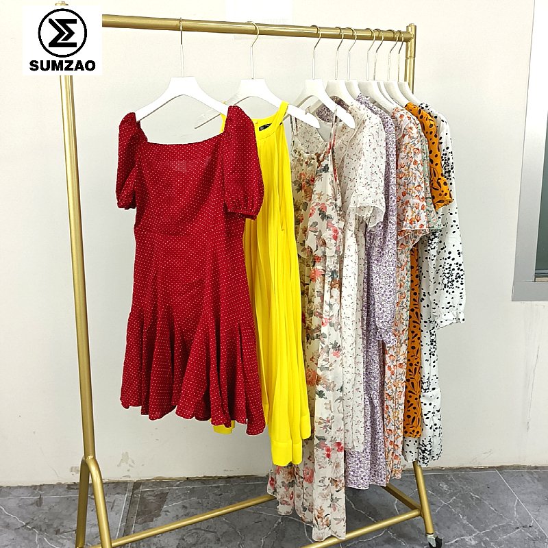 Sumzao Hot selling womens clothes casual dress used clothes Mix Bulk stock popular dress in Southeast Asia