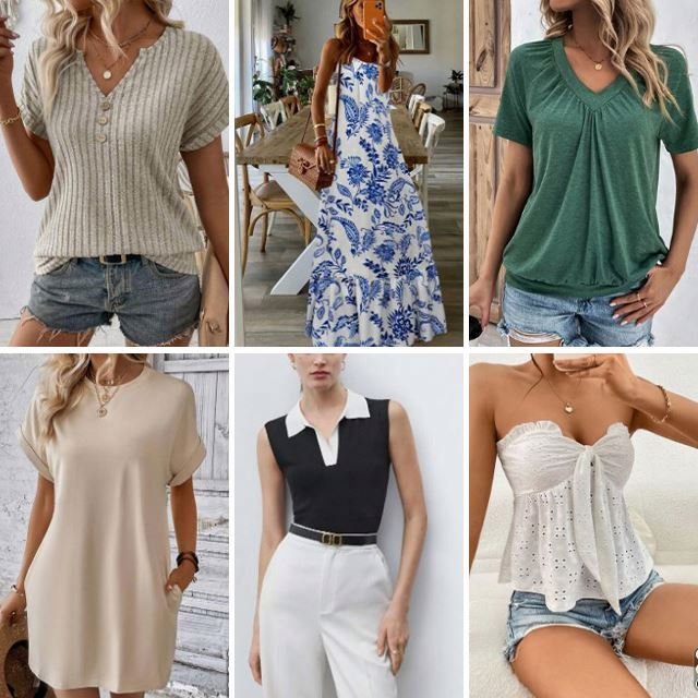 2024 Hot Selling Summer Women's Casual Printing Short sleeved V-neck Top T-shirt Shirt Mixed Style stock Random Shipment