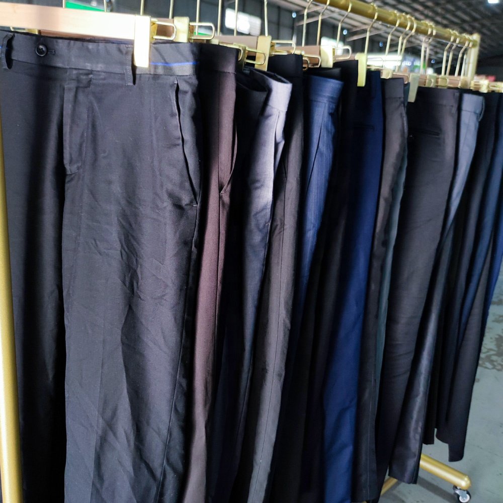 Vintage wholesale supplier Men tropical pants business trousers good quality new design wholesale used clothes