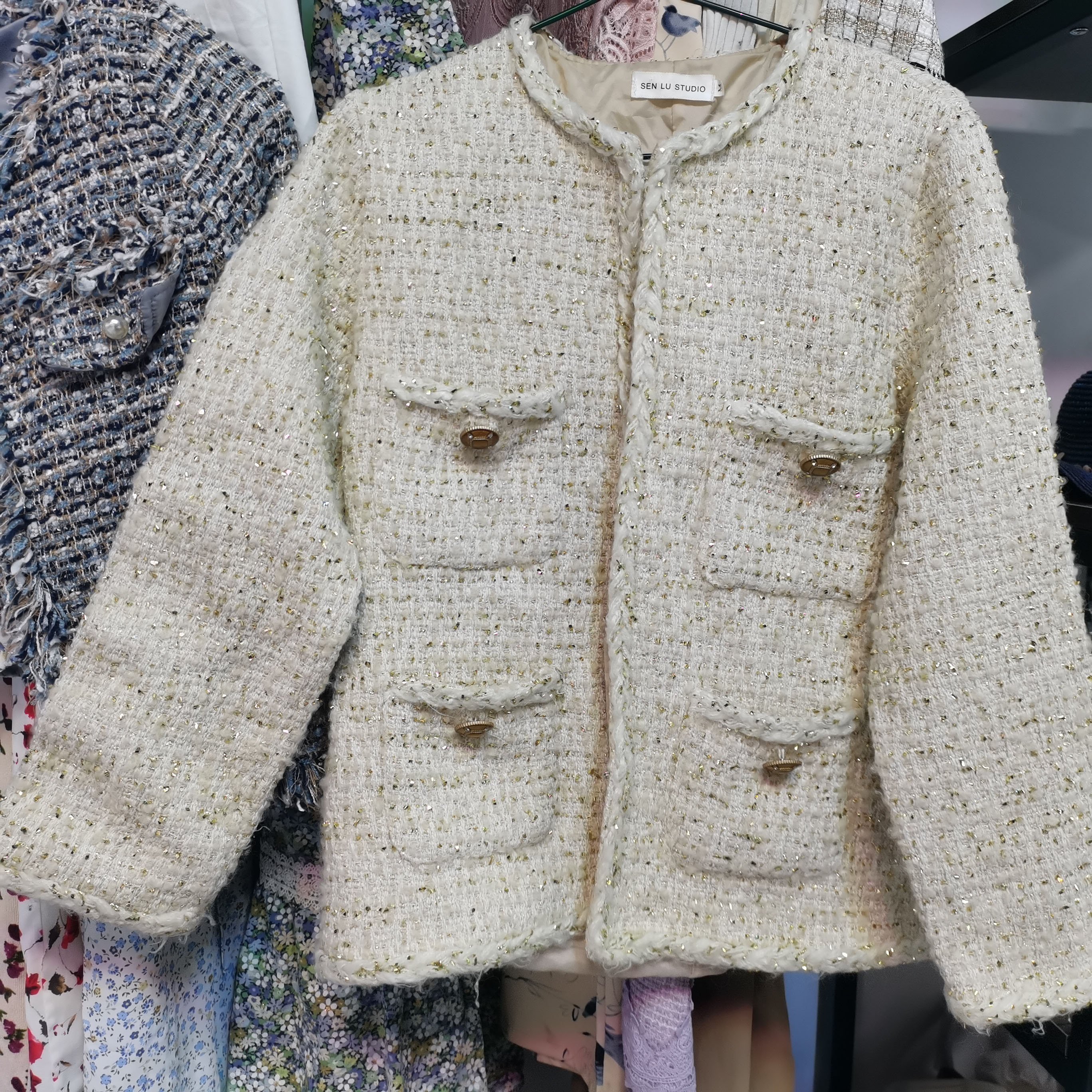 Korea Hot Sale Winter Used Clothing Ladies Worsted Coat Tweed Short Jackets Second Hand Clothes In Bales 100 KG