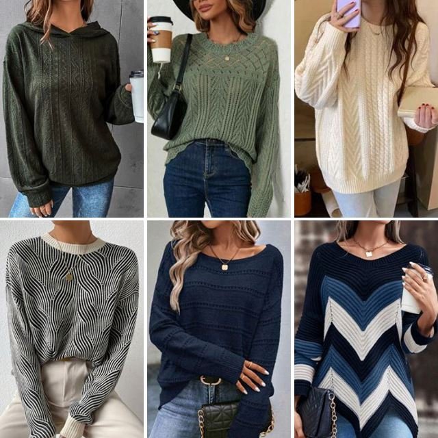Supplier 2024 Leisure Fashion Women's Autumn/Winter Used Round Neck Long Sleeve Pullover Knitted Women's Sweater Clearance