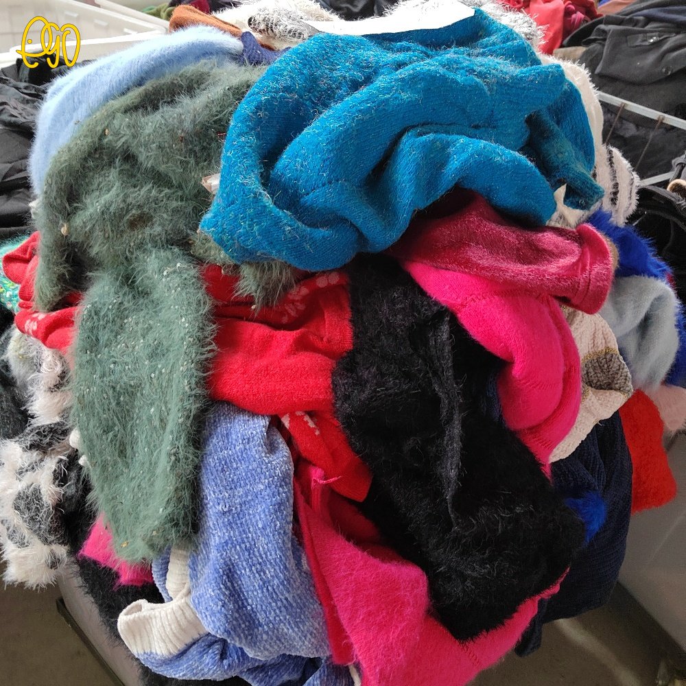 Credential Clothing Used Long Wool Sweaters For Women Winter Second Hand Female Long Woolen Sweaters Winter Clothes Pacas