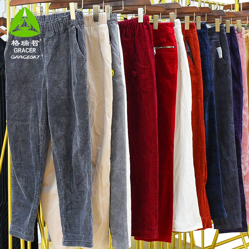 Ukay Ukay Bale Thrift Store Used Clothes Branded Mixed Sizes Skinny Corduroy Pants Second Hand Clothing Vintage Bale