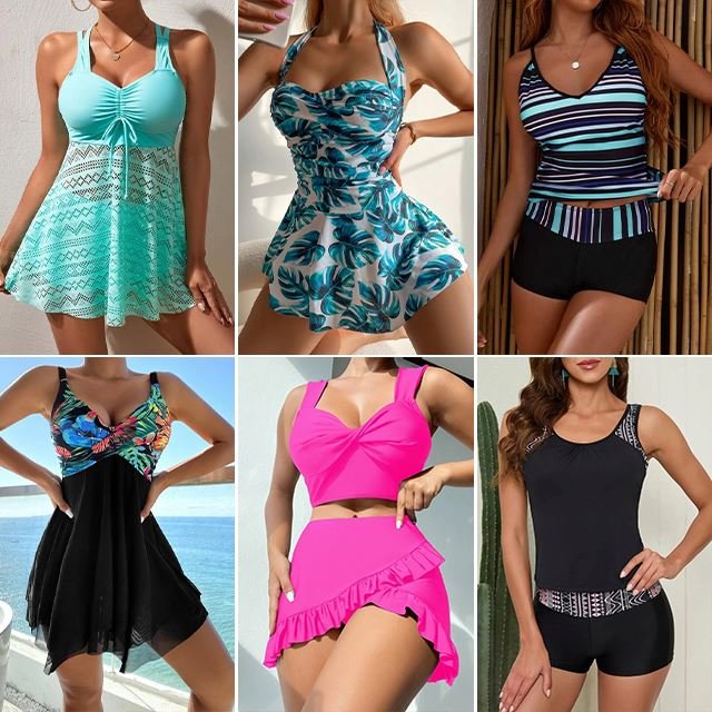 2024 new summer floral print off-neck tube top cinched waist dress women's clothing in stock