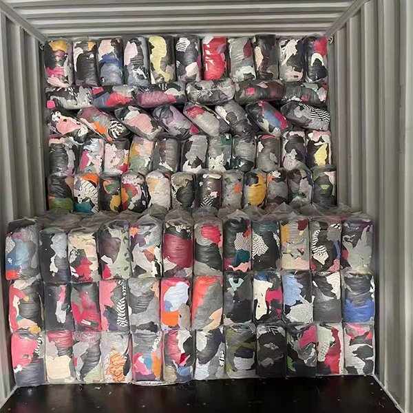 Dark Color Wiping Waste Used Industry White Cotton Rags Mixed Color T-shirt Recycled Cotton Rags 10KG Bale Rags