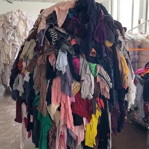 Dark Color Wiping Waste Used Industry White Cotton Rags Mixed Color T-shirt Recycled Cotton Rags 10KG Bale Rags