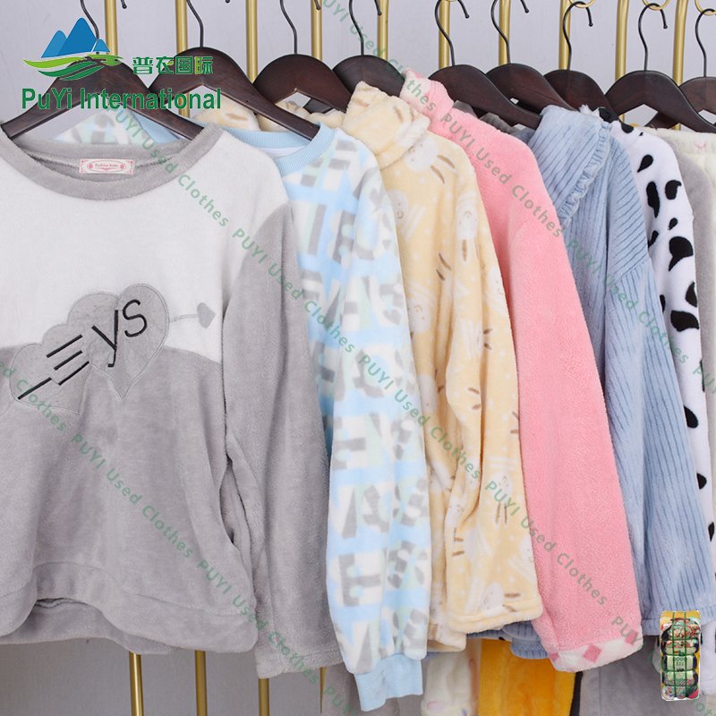 Winter nightgown used clothes bales king korea used clothing used women clothes second hand bulk