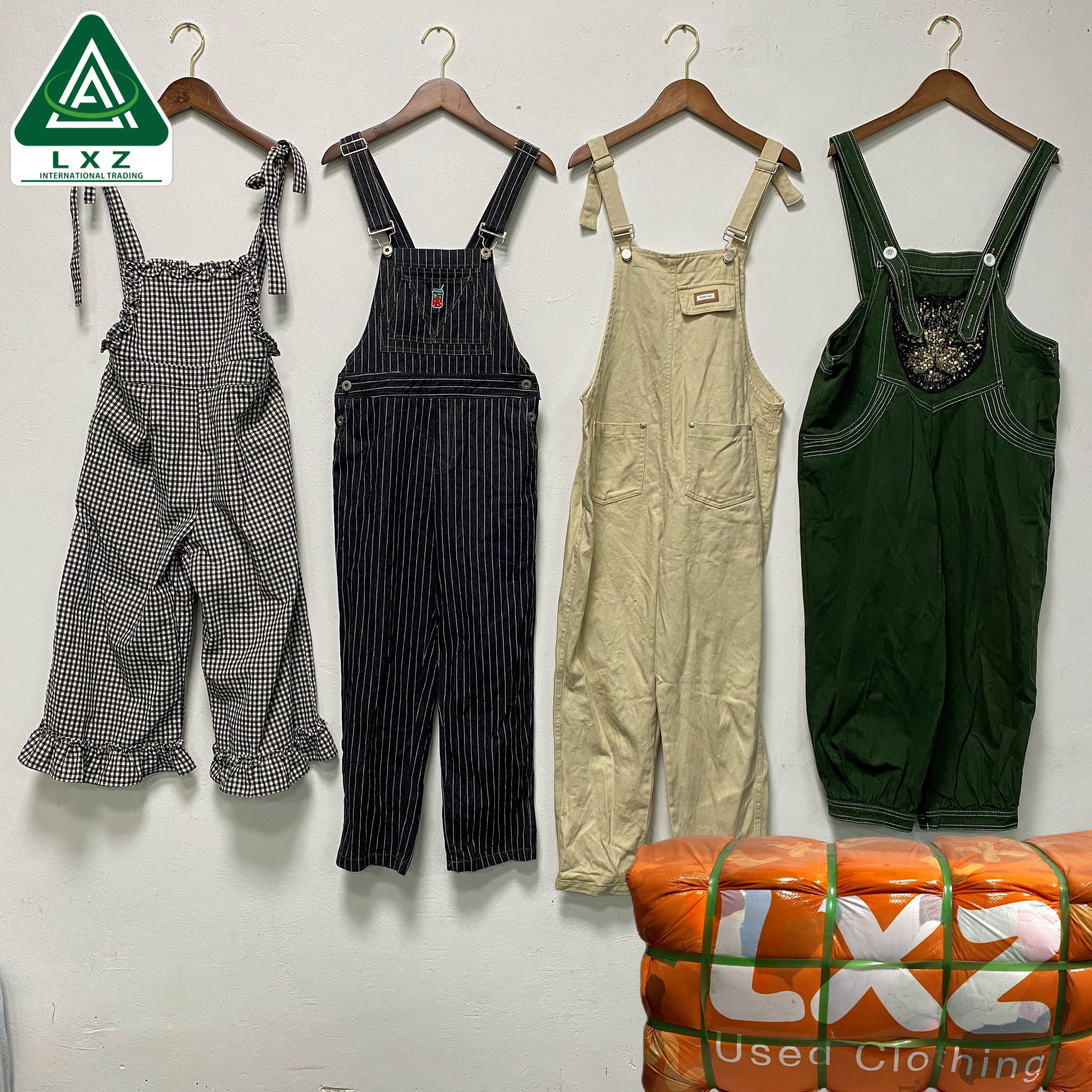 Used Cotton Strap Pants In Bales Second Hand Cotton Strap Pants Wholesale Used Strap Pants High Quality
