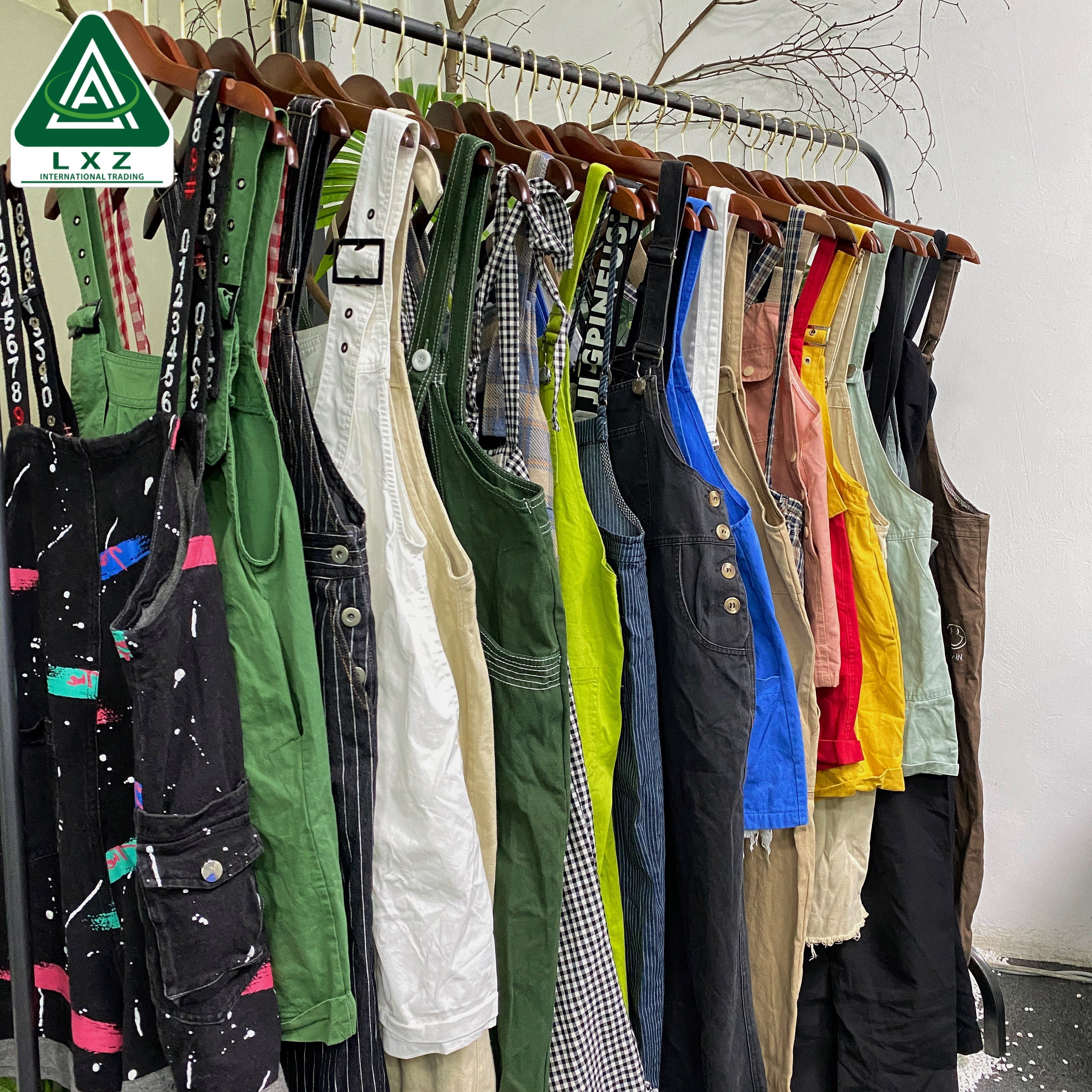 Used Cotton Strap Pants In Bales Second Hand Cotton Strap Pants Wholesale Used Strap Pants High Quality