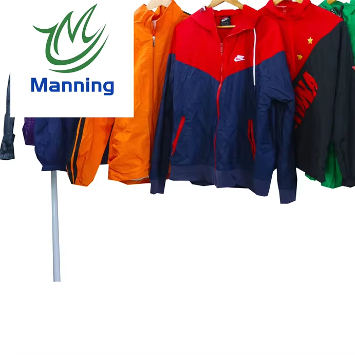 Manning second hand men clothing ukay premium preloved branded jacket used man brand windbreaker in bales used mountain jacket