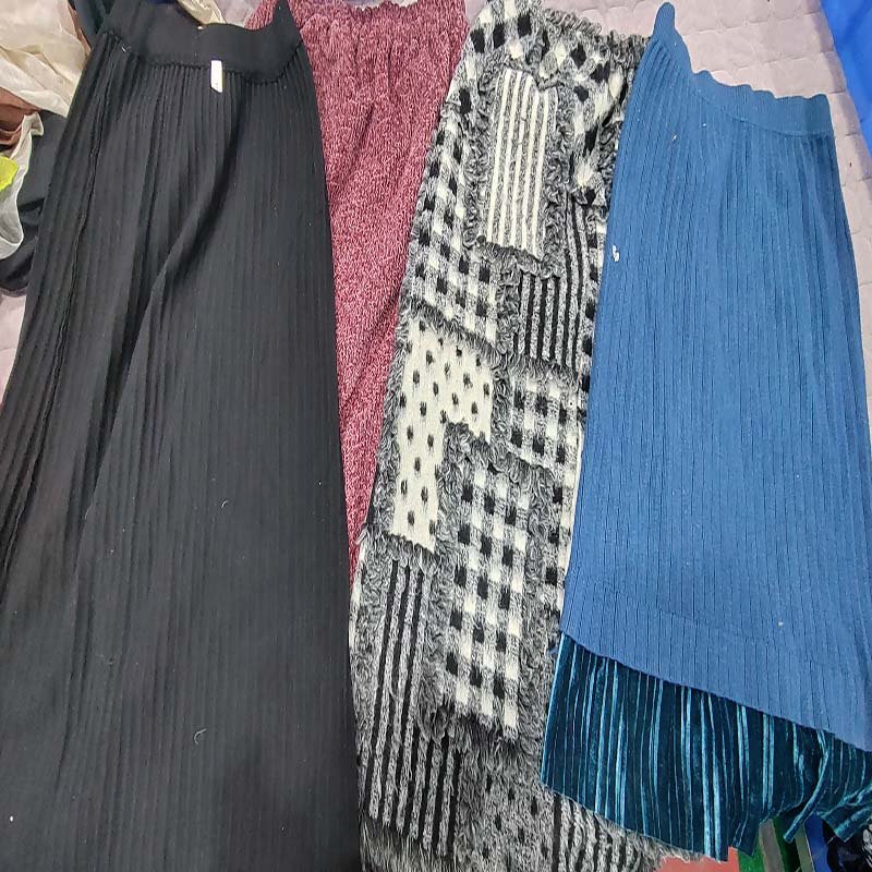 sweater long skirt used clothes Wholesale fashion high waist knit sweater long skirt for women