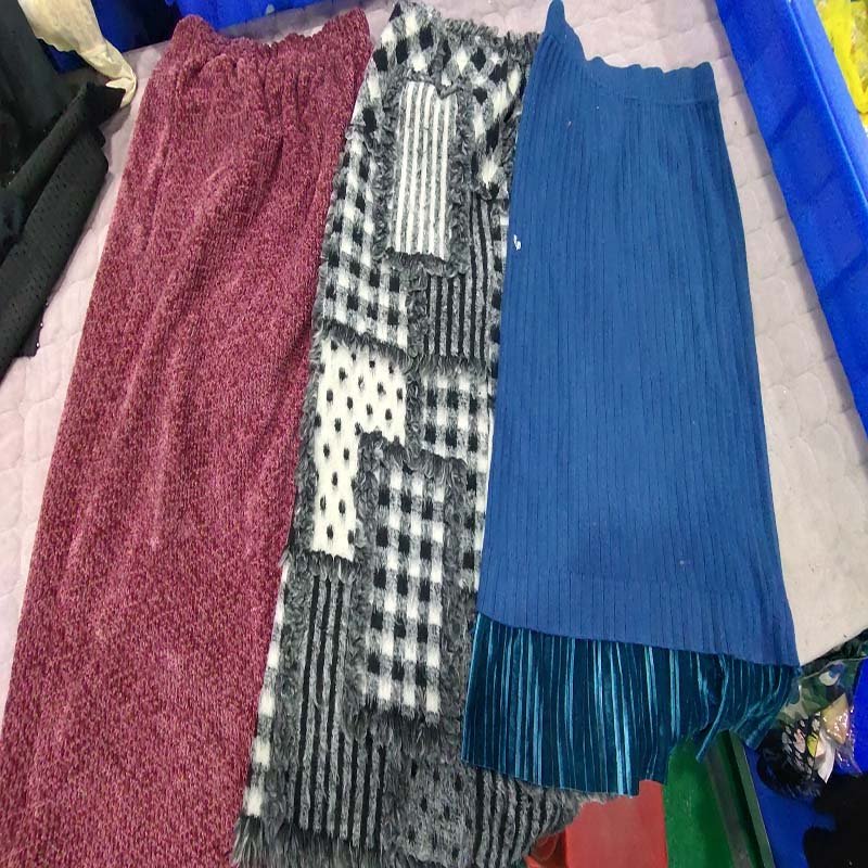 sweater long skirt used clothes Wholesale fashion high waist knit sweater long skirt for women