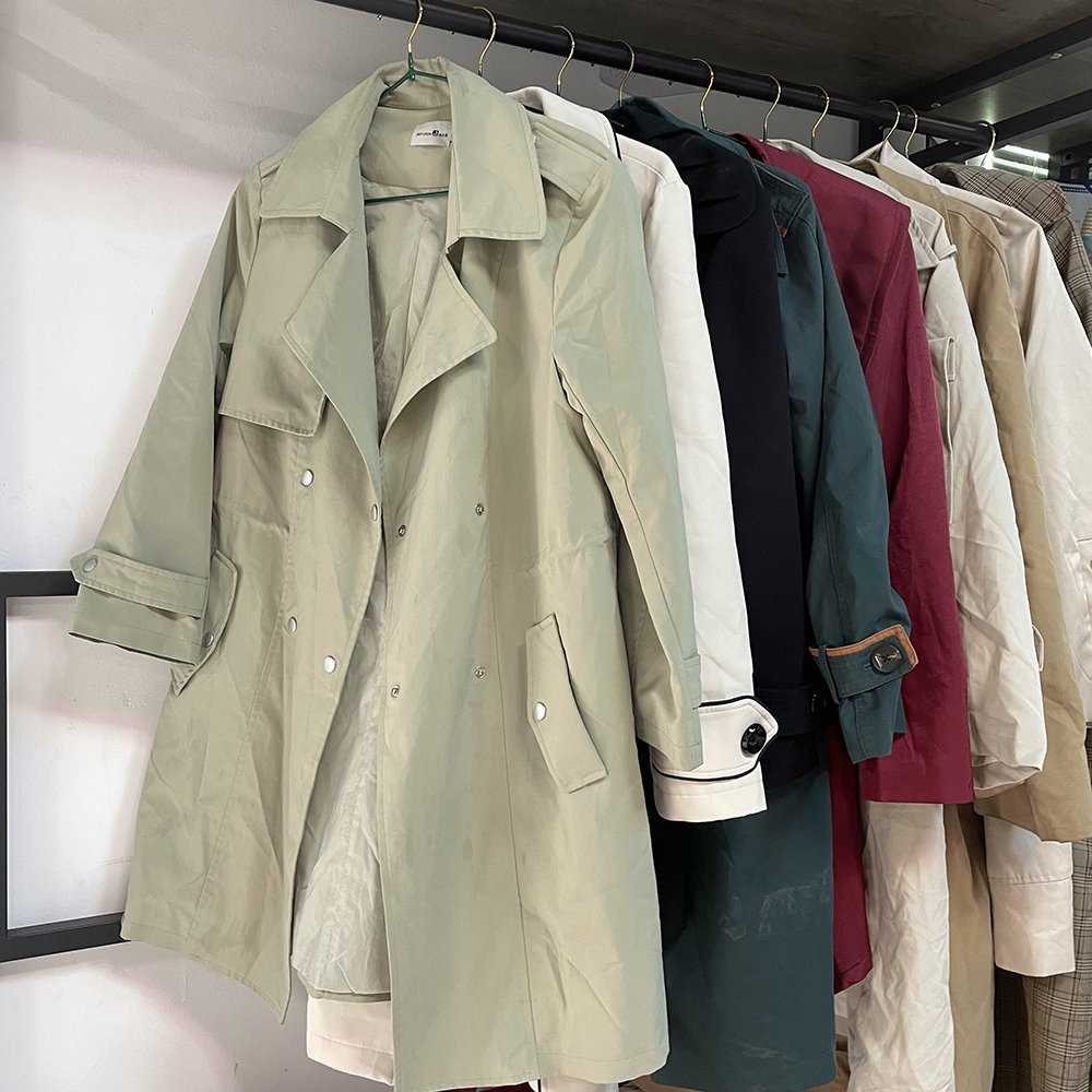 Winter fashion overcoat long coat used clothes China supplier second hand mixed clothes for ladies