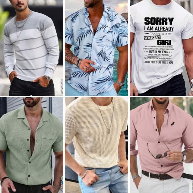 stock men's summer casual street fashion mixed clothing T-shirt POLO shirt pants mixed style random shipment
