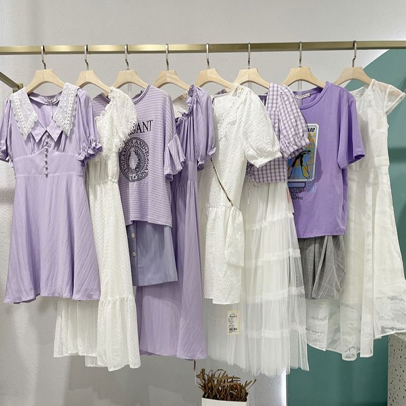 Discounted dresses for women's clothing brands Wholesale street stalls Clothes inventory second-hand women's clothing inventory