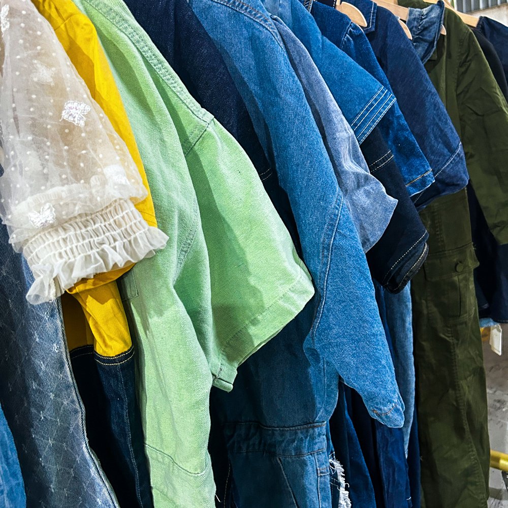 Ukay Used Lady Jean Dress Denim Mixed Assorted Vintage Summer Clothes Trendy Thrift Wholesale Bales