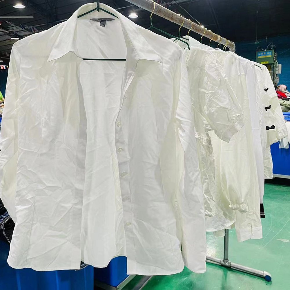 Wholesale high quality blouses for Ladies Cotton Blouse Suppliers For Second Hand Clothing In Bale Used Clothes In Stock