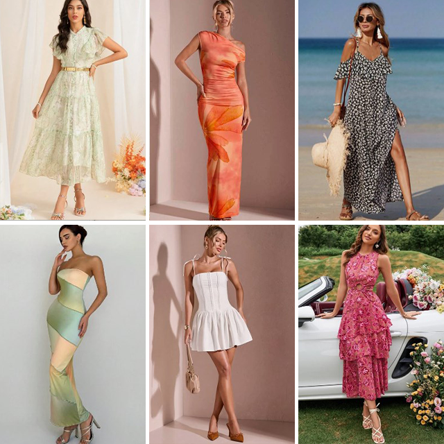 Popular summer women's sexy sleeveless slim fit printed mixed dress Big sale casual dress randomly shipped