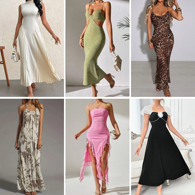 2024 Summer Dress Women's Casual Street Elegant Dress Tight Sexy Women's Dress Bulk Random Delivery stock