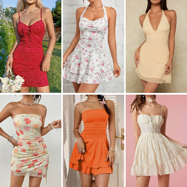 2024 Summer Dress Women's Casual Street Elegant Dress Tight Sexy Women's Dress Bulk Random Delivery stock