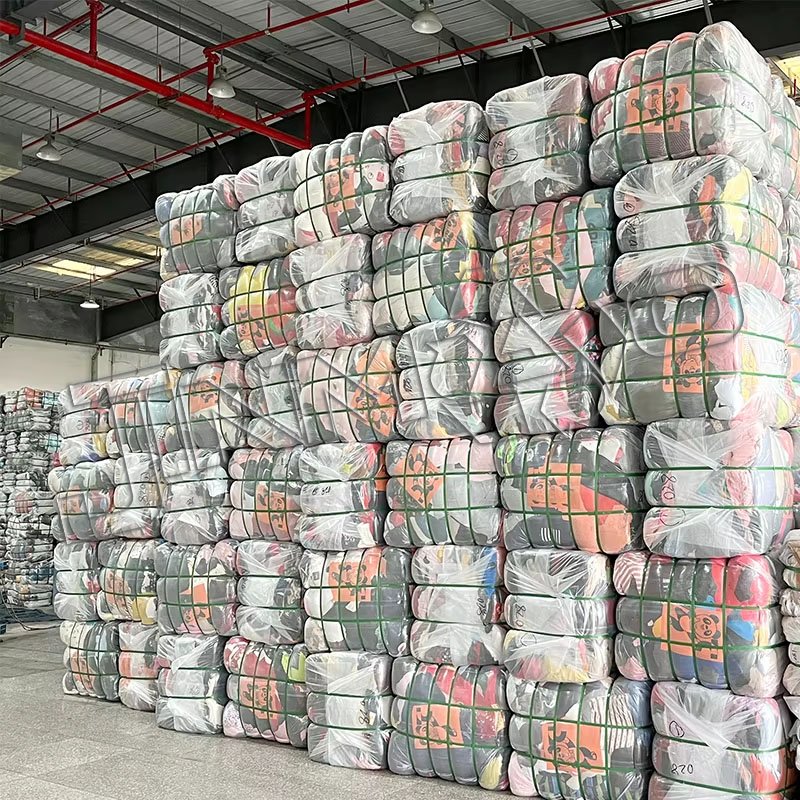 China verified supplier factory grade B cloth girls stretch pants close fitting mixed bale used clothes