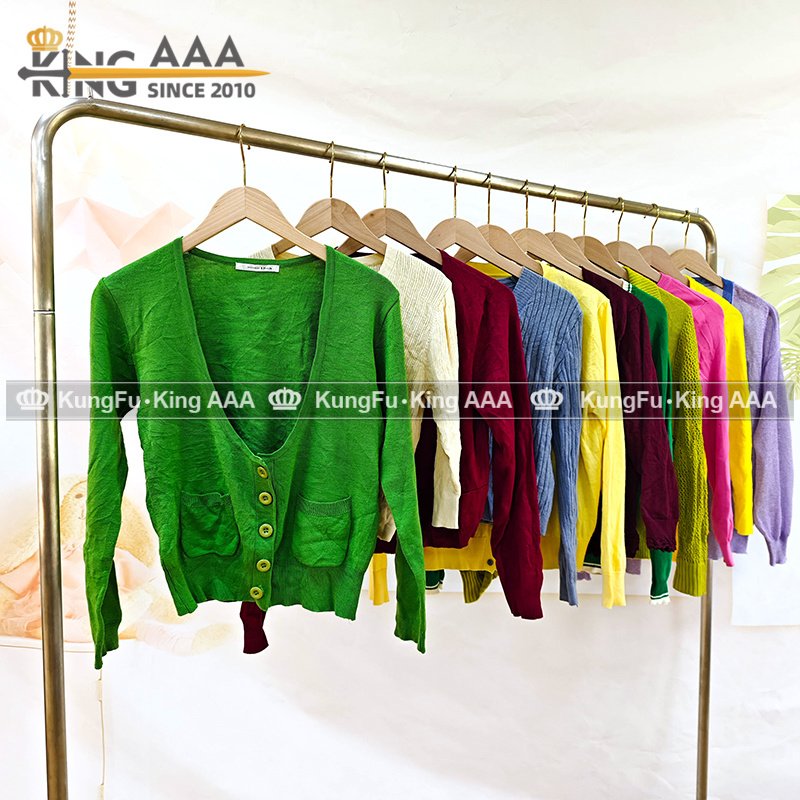 KINGAAA cardigan knitwear long sleeves women bales used clothing okrika wears second hand used clothing used clothes bales
