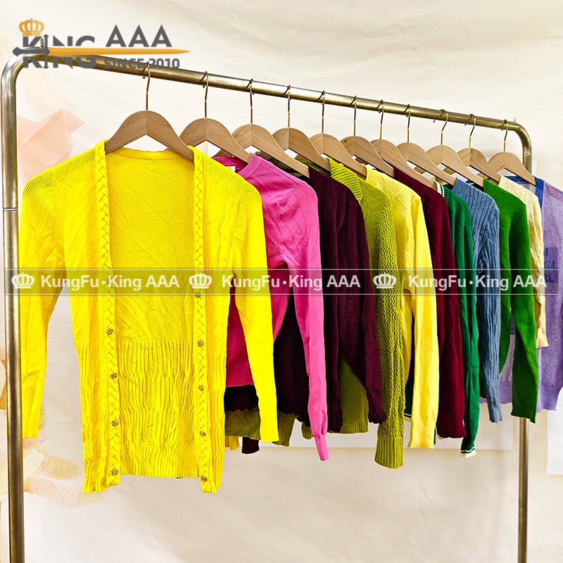KINGAAA cardigan knitwear long sleeves women bales used clothing okrika wears second hand used clothing used clothes bales