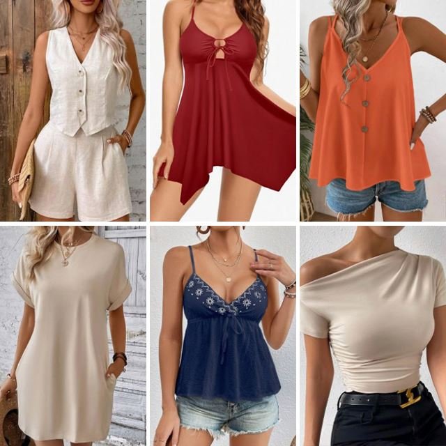 Clearance women's clothing high-quality casual short sleevedT-shirt top pants short skirt dress mix and match randomly shipped