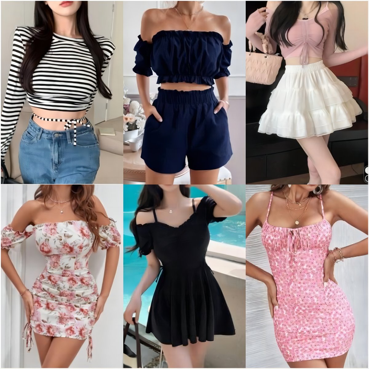 2024 wholesale Stock Dress swimsuit clothes factory bulk clothing shipping shop blusas used clothes womens tops dress