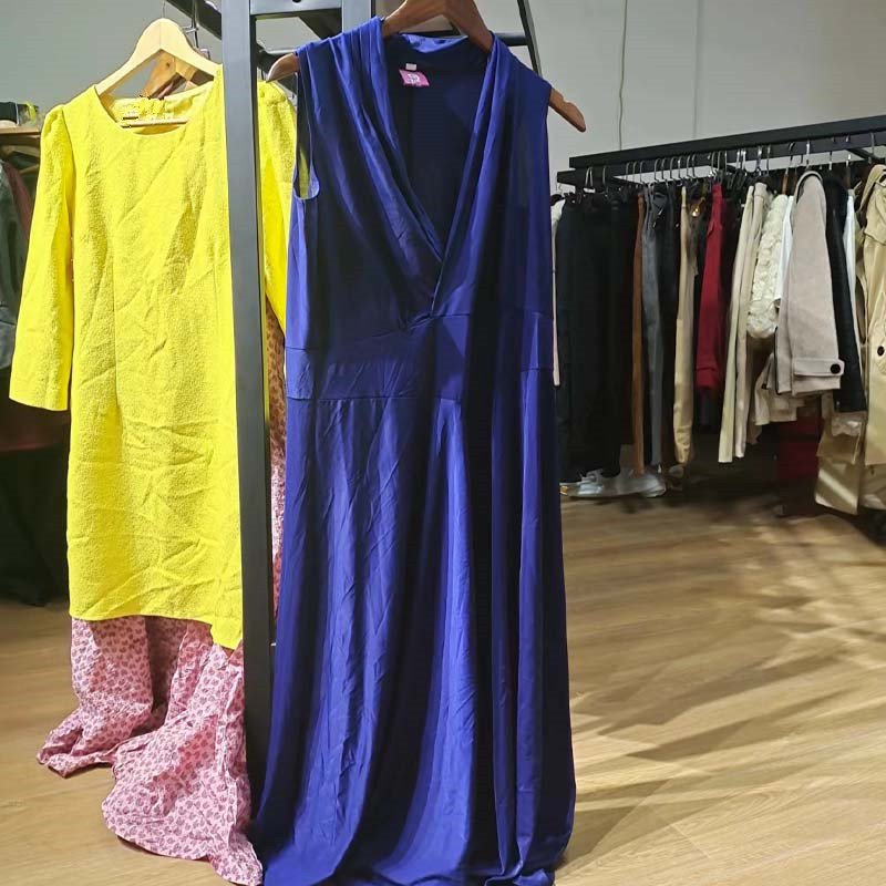 Second Hand Long Dress Used Clothes Used Clothing Summer for Women Adults Polyester / Cotton