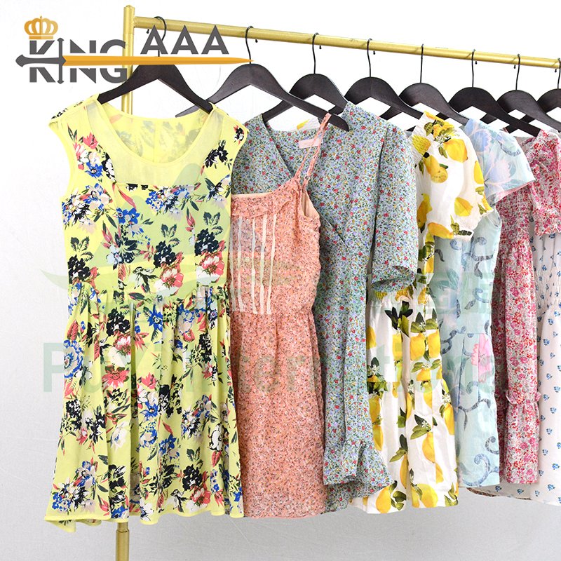 Fashion Elegant 100% Cotton Women Clothing Dresses Stock Apparel Used Clothes Second Hand Clothing in Bales
