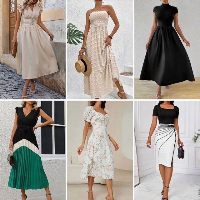 Wholesale of high-quality women's summer casual dresses with used styles for clearance