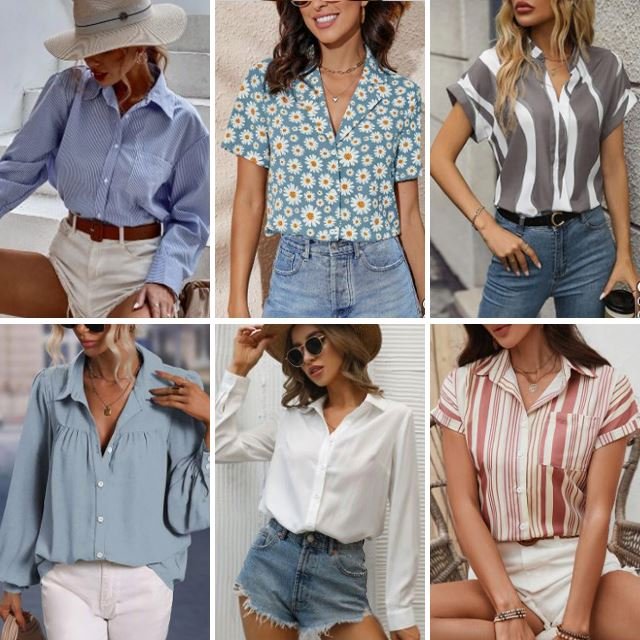 Wholesale women's shirts fashionable and elegant women's printed shirts mixed shipment