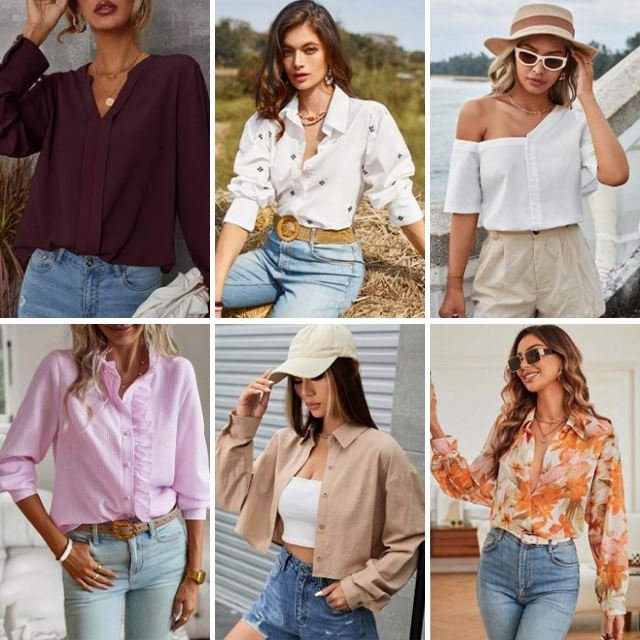 Wholesale women's shirts fashionable and elegant women's printed shirts mixed shipment