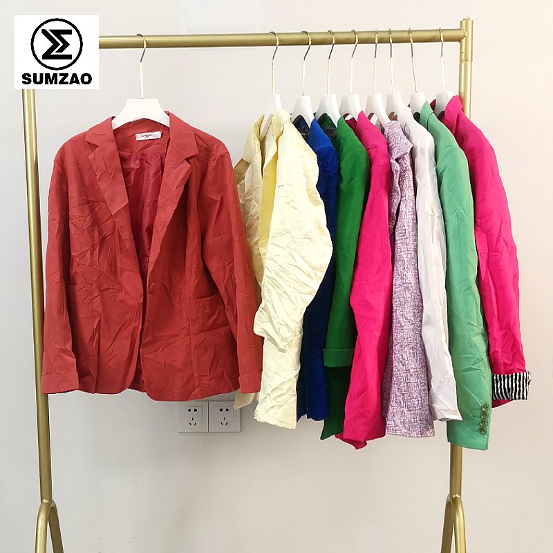 Quality used blazer bales ladies blazers trendy second hand men suit women jacket used clothes