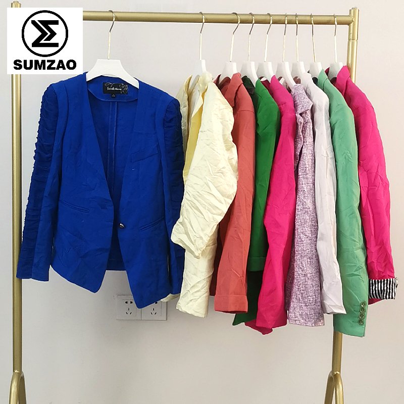 Quality used blazer bales ladies blazers trendy second hand men suit women jacket used clothes