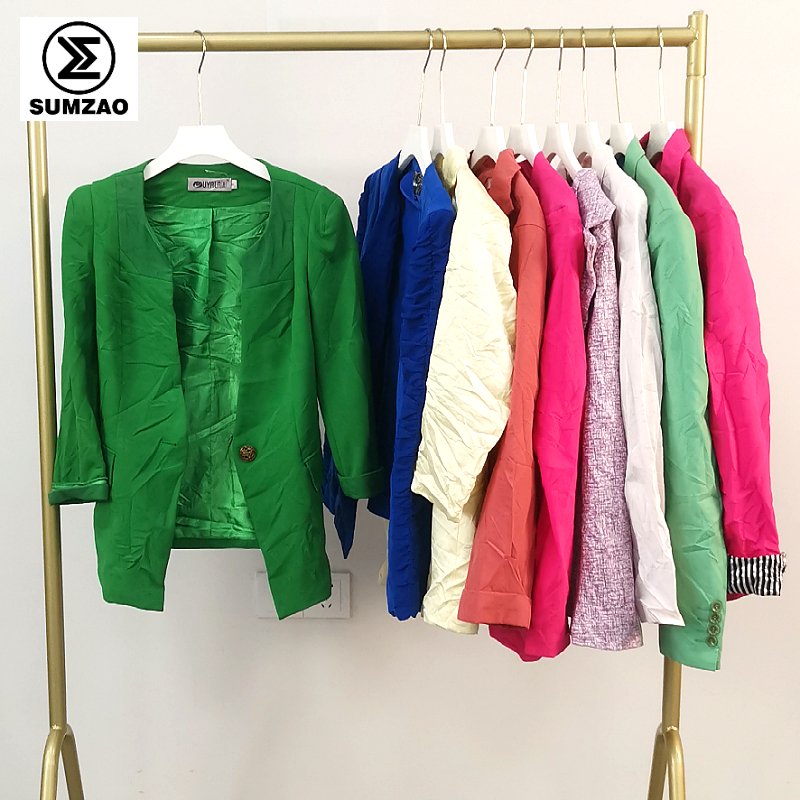 Quality used blazer bales ladies blazers trendy second hand men suit women jacket used clothes