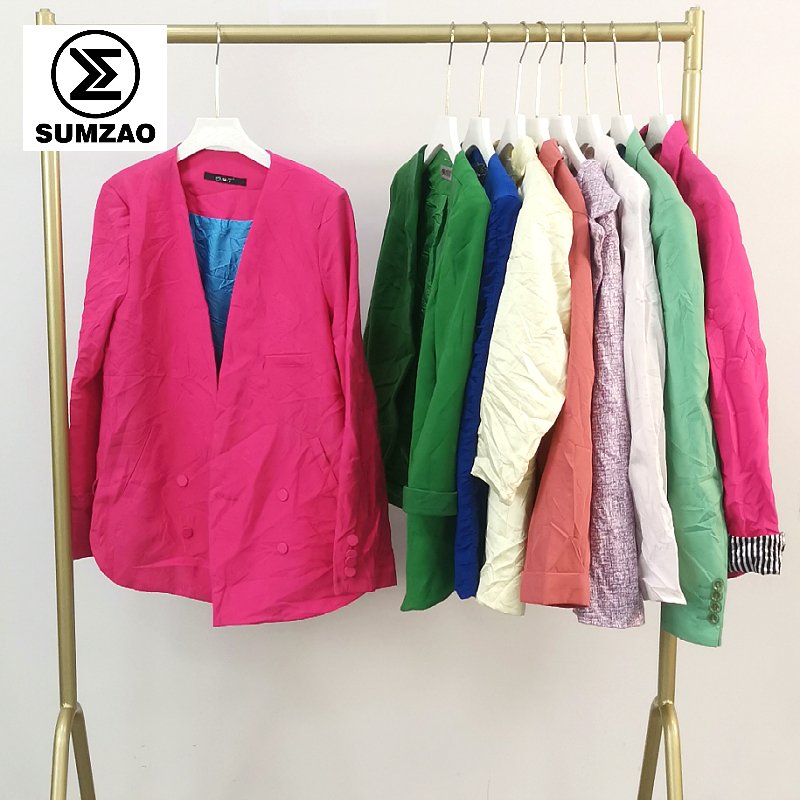 Quality used blazer bales ladies blazers trendy second hand men suit women jacket used clothes