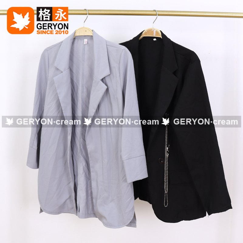 GERYON vintage thin women's suits & blazers used blazer women used clothes wholesale products in bulk apparel stock