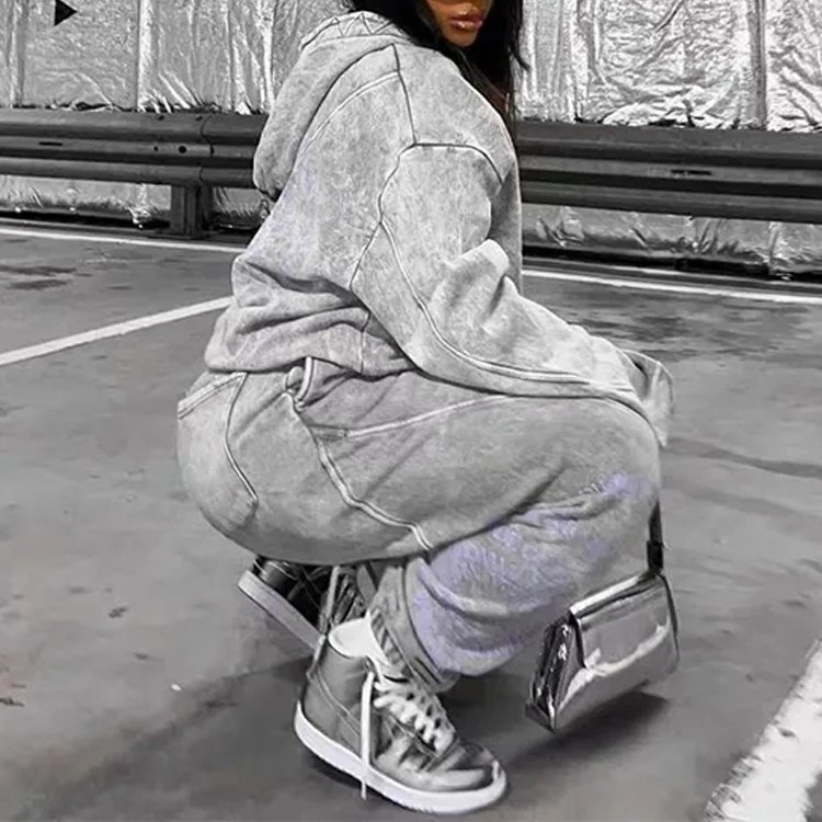 2023 Spring Clothing Sets For Women Wholesale Outfit 2 Piece Sweatpants And Zip Up Hoodie Set Cotton Women Jogging Suits