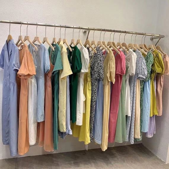 2024 Wholesale Apparel Manufacture Second Hand Clothing Mixed Bales Fashion Class A Korean Girls Casual Dress Used Clothes