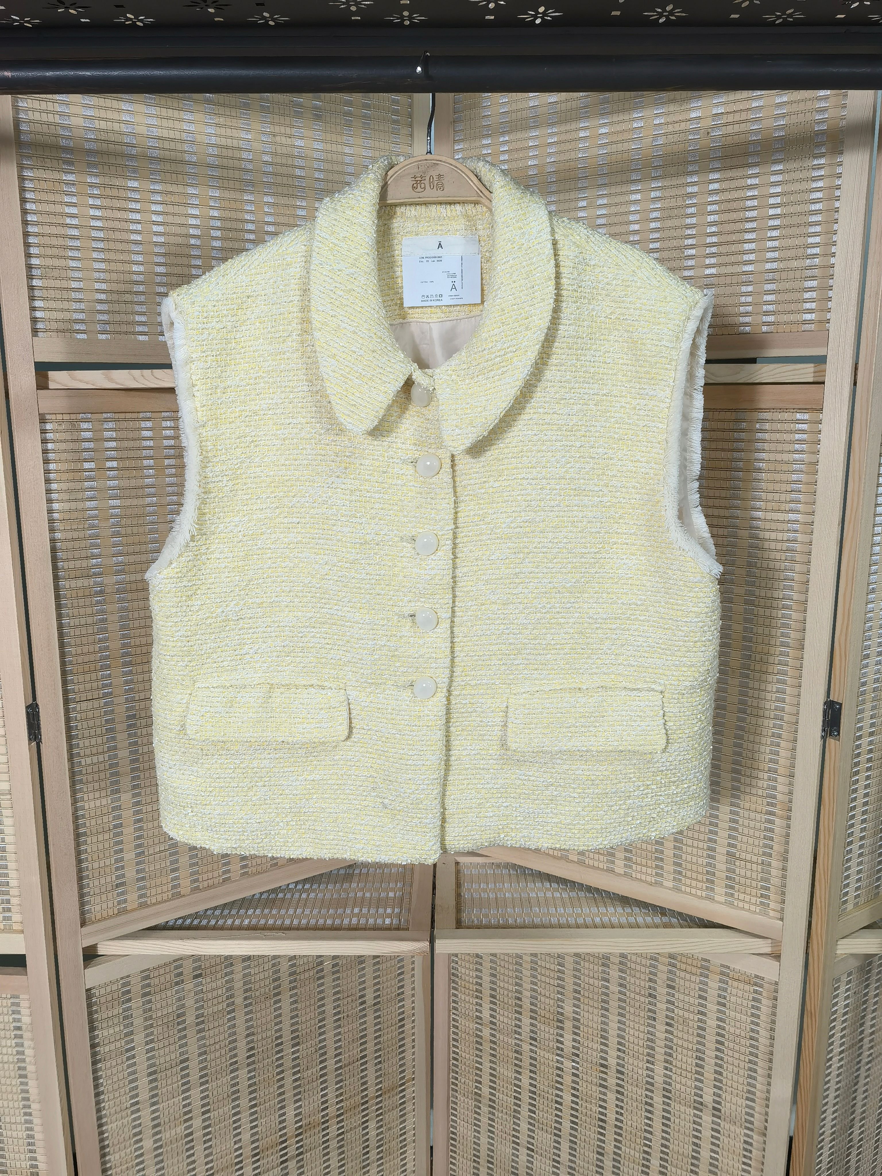 Wholesale High Quality Fashion Plaid Fabric Luxury Coarse Flower Second Hand Channel Style Coat Used Clothes