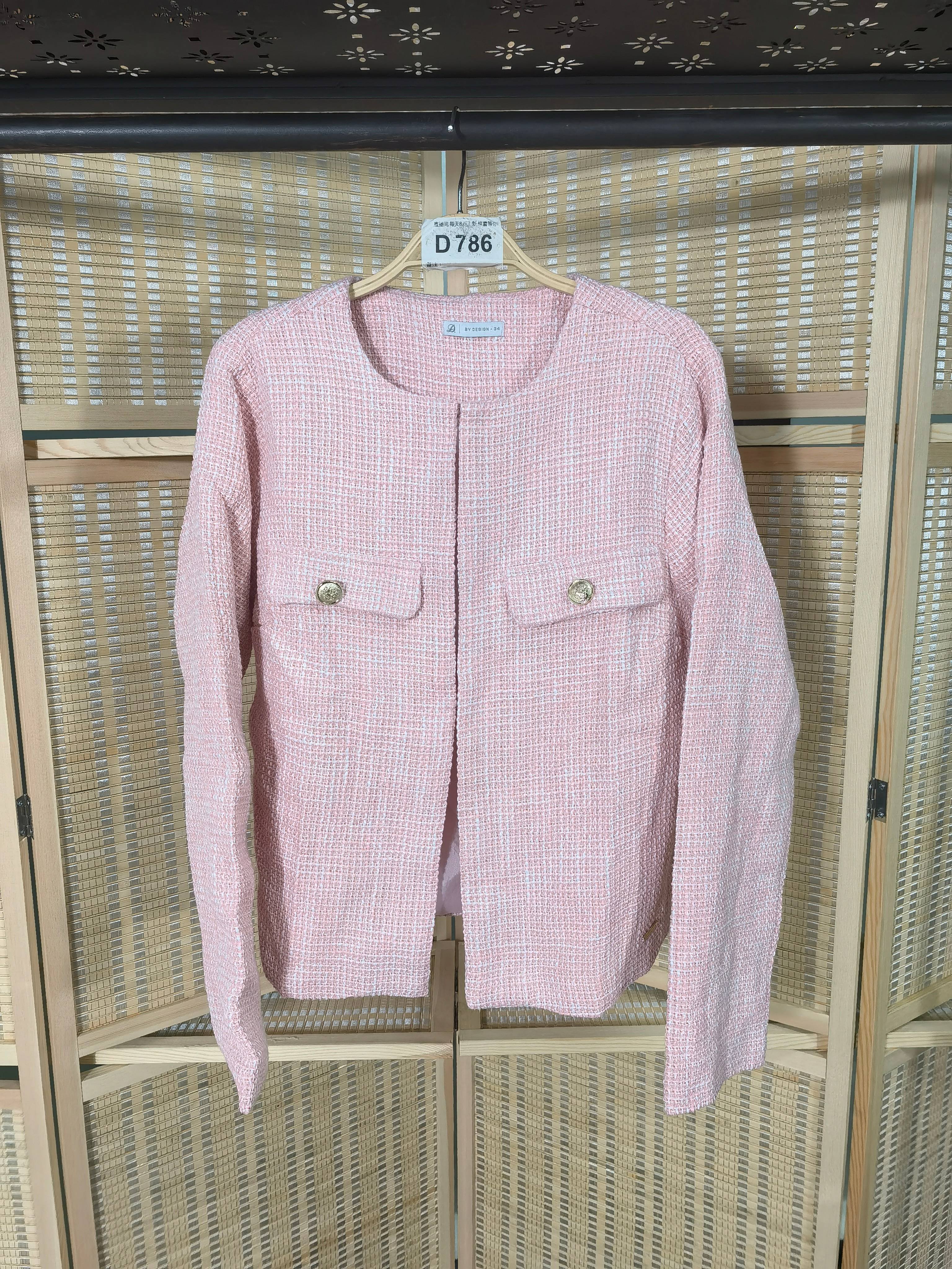 Wholesale High Quality Fashion Plaid Fabric Luxury Coarse Flower Second Hand Channel Style Coat Used Clothes
