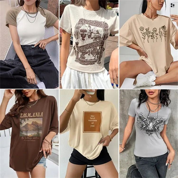 Factory Direct Sale Short long Sleeve Round Neck Shirt Big Tall Men's womens Stock T-shirt White t shirt Printed T-shirt
