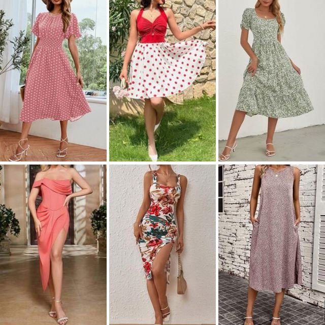 brand new summer women's printed high waisted slim fit dress with loose elegant casual style The stock is randomly shipped