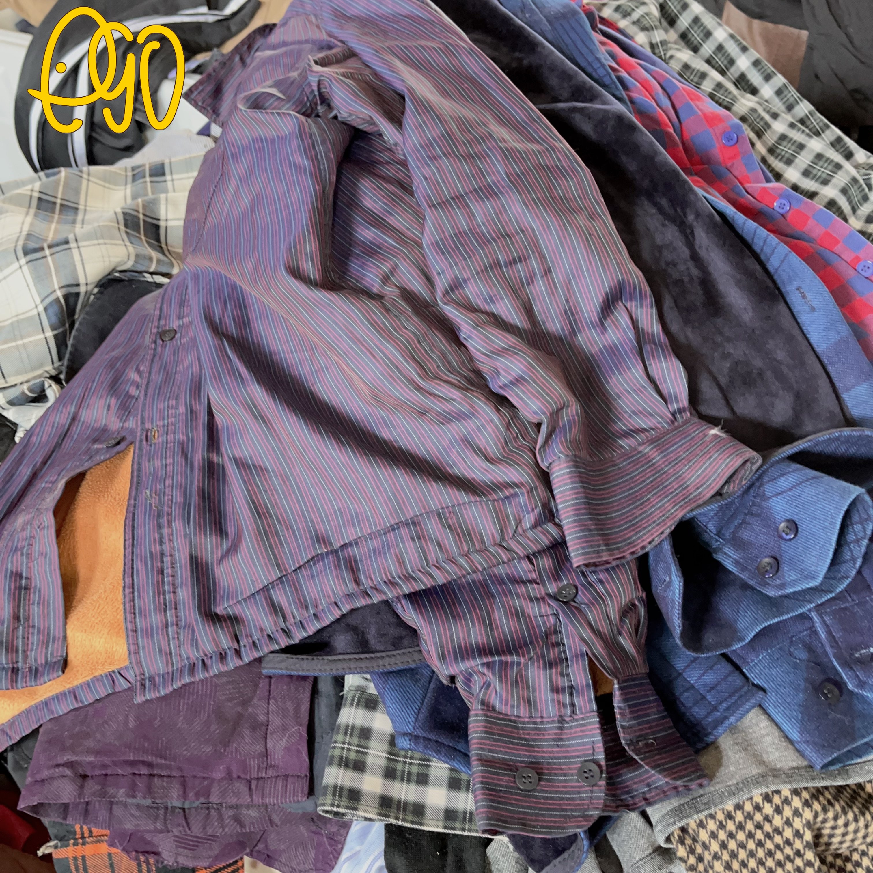 used clothes bales high quality Wholesale Price secondhand Men Cotton Plaid Shirts For Winter Second Hand Long Sleeves africa