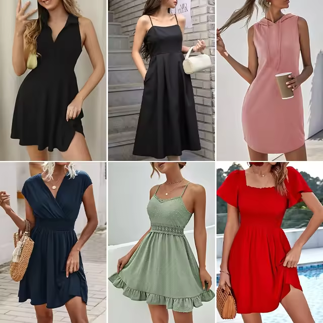 WO NEW Branded Clothes Women's Mix Style Stock Dresses T-shirts ropa mujer Small Shirts Pants Skirts Used Clothes